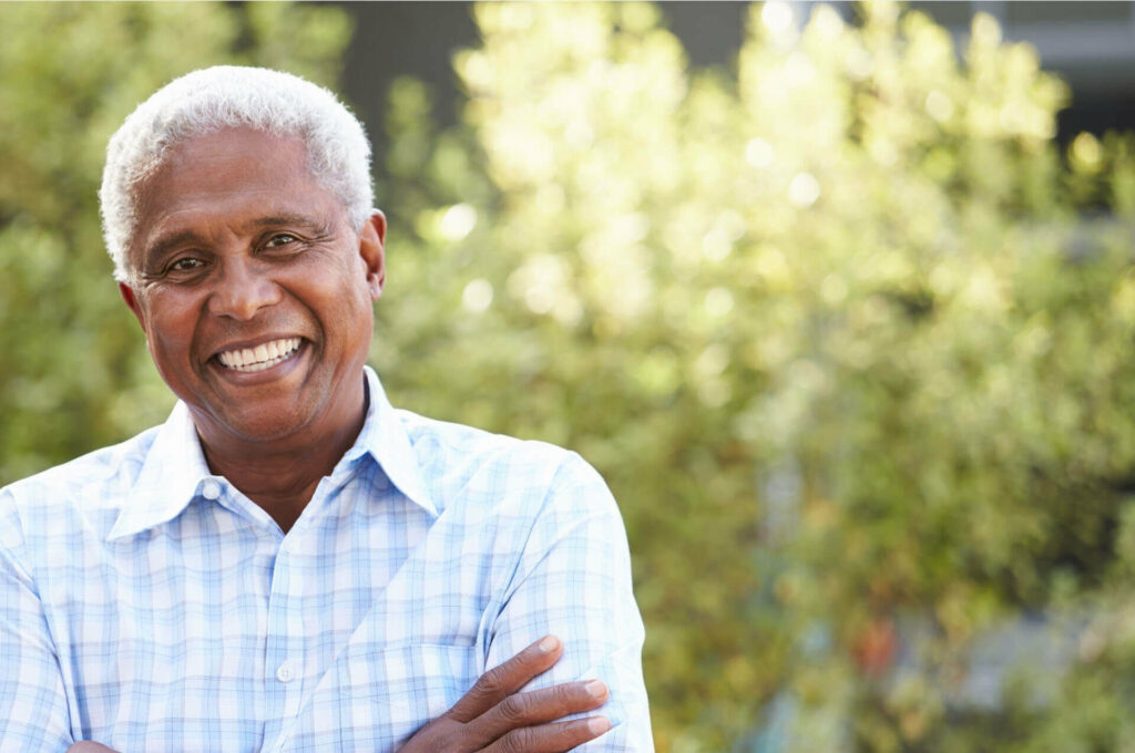 Older man smiling